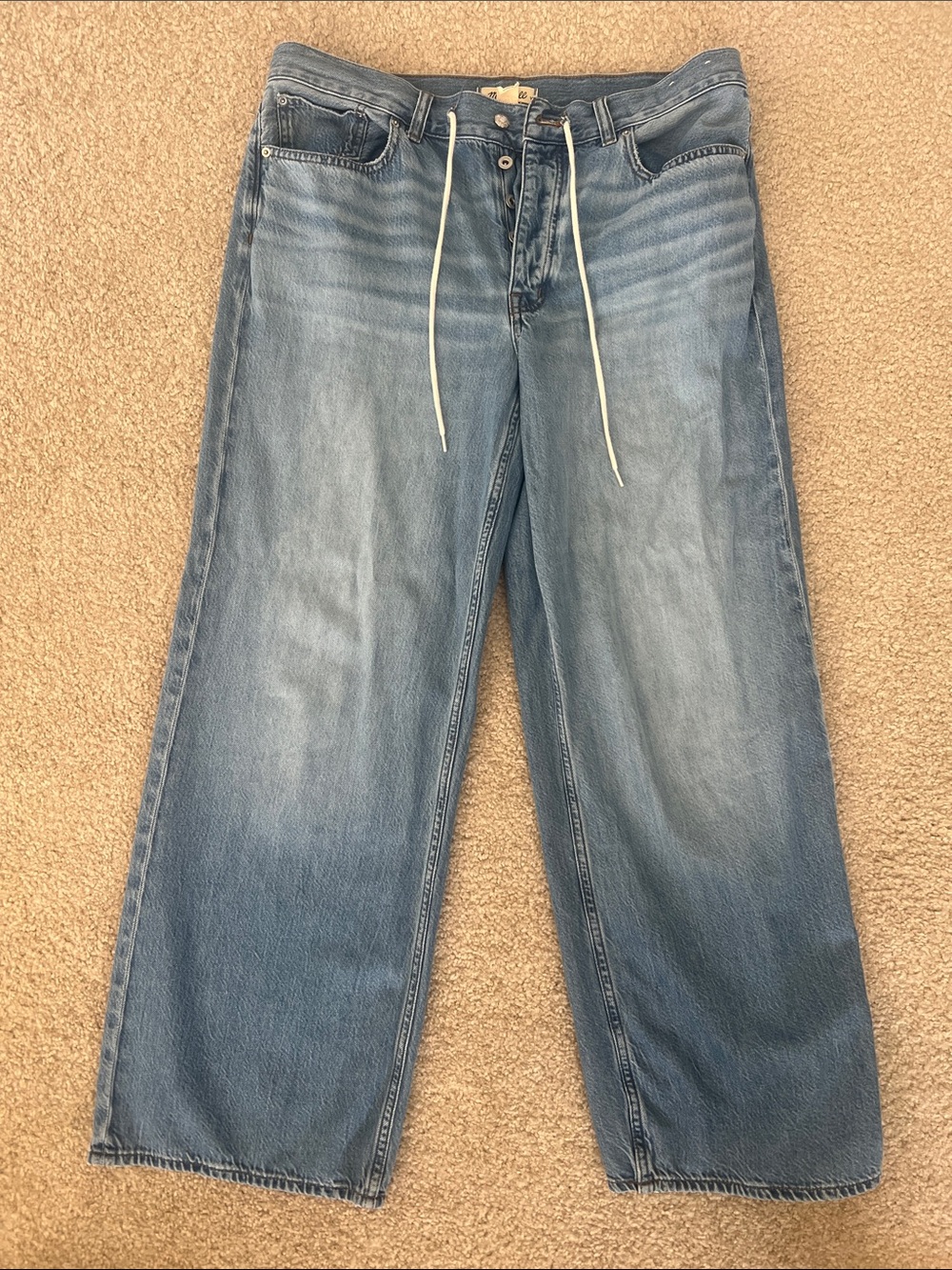 Madewell Low Slung Baggy Jeans with Shoestring Tie